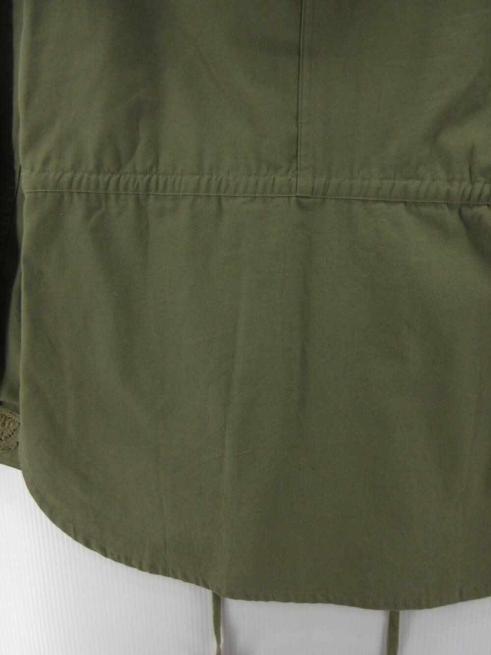 Sundance Jacket Large Olive Hoodie Crochet Lace Utility Full Zip * - Picture 9 of 12